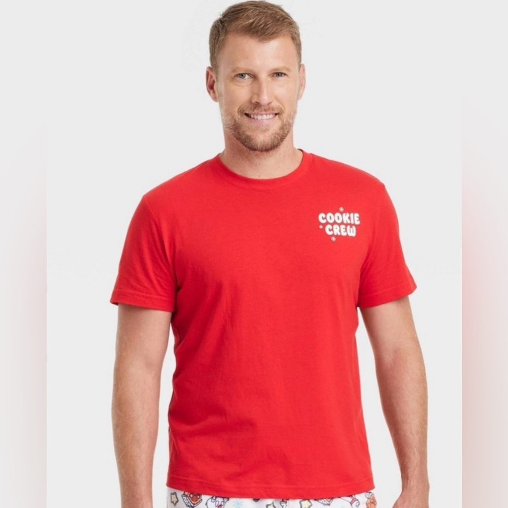 Men’s 💯% Cotton Men’s Pajama Top “Cookie Club” -Large NWT